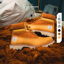 CAT 卡特彼勒 【HarrisTweed联名】户外休闲工装靴