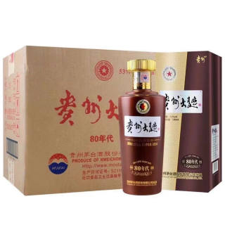 贵州 茅台 贵州大曲80年代 酱香型白酒 53度 500ml*6 整箱装 新老包装随机
