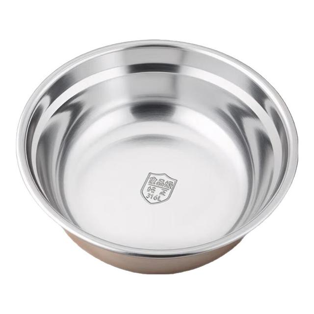 百畅 316不锈钢汤盆 家用加厚 抗菌款 14cm