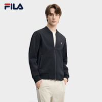 FILA斐乐男针织长袖外套25秋时尚休闲通勤商务行政棒球服 【常规满印】雅灰-GY 180/100A/XL