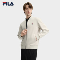 FILA斐乐男针织长袖外套25秋时尚休闲通勤商务行政棒球服 【常规满印】雅灰-GY 190/108A/XXXL