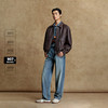 JACK&JONES 杰克琼斯 秋季新款纯棉复古宽松阔腿牛仔裤