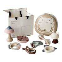 贝易 BEIESTATE STATE STATE 手摇铃新生婴幼儿宝宝玩具0-3岁早教满月新生儿礼盒1到6个月 育婴师-分阶摇铃10只-收纳盒