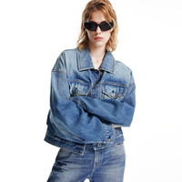 SEASON HIGH绫致旗下高端女装品牌衬衫or外套合集 S24357003复古深蓝色洗水 M