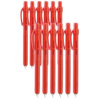 樱花（SAKURA）中性笔整盒12支0.5双珠低重心按动式考试刷题笔防水签字笔办公用品水性笔朱红杆 【整盒】朱红杆