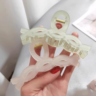 蝴蝶少女鲨鱼夹盘发气质发卡成人盘发夹旅行抓夹 仙女磨砂麻花抓夹-色1个