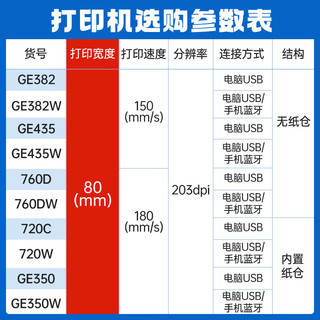 得力（deli）GE382高速快递打印机 电商一联面单热敏打印80mm仓储物流商用办公打单不干胶条码标签打印机 USB版 【GE382】一联||电脑版|高速升级