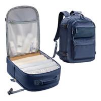 Landcase背包旅行包女士大容量双肩包短途旅游包出差行李包男 3757海蓝