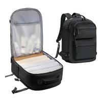 Landcase背包旅行包女士大容量双肩包短途旅游包出差行李包男 3757黑色