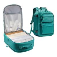 Landcase背包旅行包女士大容量双肩包短途旅游包出差行李包男 3757墨绿