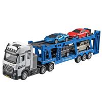 卡威（KIV）大号合金拖车玩具车工程车套装双层汽车运输车儿童卡车货车 汽车运输车