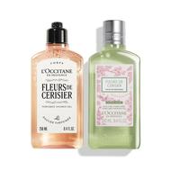  L'OCCITANE/欧舒丹 滋润留香 樱花套装+手霜+润肤乳+沐浴露  250ml+250ml+30ml