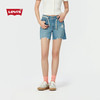 Levi's 李维斯 女士破洞修身潮流显瘦多巴胺个性时尚蓝色牛仔短裤