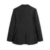 太平鸟男装奥莱 西服男春季休闲西装 黑色1 XXXXL