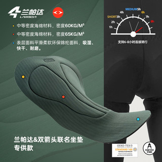 兰帕达长袖短袖骑行服双箭头男女春夏秋季上衣自行车公路套装皓驰 【女款分体套装】白色短袖+简漾黑色短裤 S