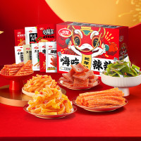 卫龙 辣条嗨吃辣辣礼盒零食大礼包1.276kg*1盒魔芋爽亲嘴烧豆干海
