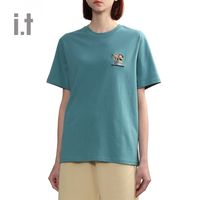 UNDER GARDEN 男女同款短袖T恤 小熊刺绣