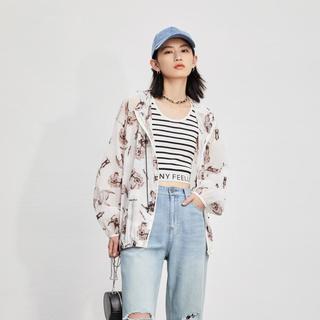 夏季通勤百搭薄外套女时尚印花休闲设计感潮
