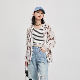 夏季通勤百搭薄外套女时尚印花休闲设计感潮