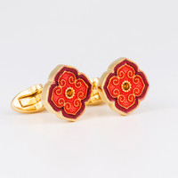 William Milton 国风幸运四叶草袖扣男士法式衬衫轻奢结婚袖钉定制