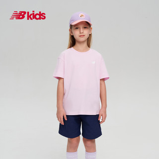 Newbalance nb童装 4-14岁男女童夏季简约透气舒适短袖T恤