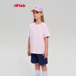 Newbalance nb童装 4-14岁男女童夏季简约透气舒适短袖T恤