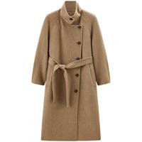 【张婧仪同款】太平鸟大师系列羊驼毛双面呢大衣冬A1AAE4383