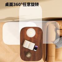 哈骆顿升降电脑桌可移动床边桌书桌床边学习桌子懒人书桌简易旋转小桌子 暖白色30*40【升降旋转】 高度42-72旋转升降