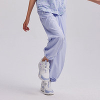 安德玛（Under Armour）童装舒适速干运动裤儿童灯笼裤女大童宽松休闲裤242209091 浅紫色 160