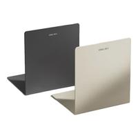 得力 5英寸桌面书立置物架收纳桌上书架书靠书挡 办公书靠2片学习用品 深灰TB550