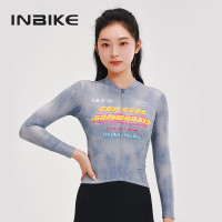 英派 INBIKE 新款春夏季骑行服 薄长袖女款复古上衣 排汗速干公路自行车装备