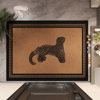 地垫入户门垫中古风可裁剪玄关大门口进门脚垫高级感免洗耐脏地毯 中古金钱豹 横版