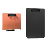 得力（deli）A4书写板夹 文件夹会议资料夹书写板夹写字板办公书写垫板试卷收纳夹 办公学习PE122蓝色 硬质书写板夹-蓝色