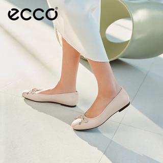 爱步（ECCO） 芭蕾舞鞋女 25年百搭浅口单鞋蝴蝶结女鞋 舞悦234313 石灰色23431301378 38