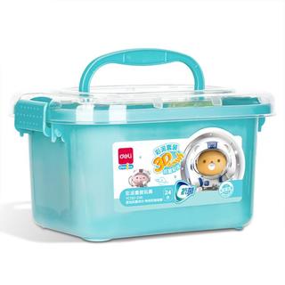 得力 超轻粘土彩泥无毒儿童食品级小24色12色幼儿园橡皮泥套装