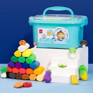 得力 超轻粘土彩泥无毒儿童食品级小24色12色幼儿园橡皮泥套装