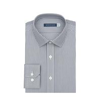 十如仕衬衫男正装长袖衬衣免烫抗皱春秋纯棉条纹 301-04 灰白条纹-修身版 均码 39/79【165/92A】