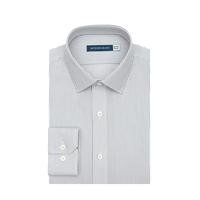 十如仕衬衫男正装长袖衬衣免烫抗皱春秋纯棉条纹 301-04 白灰条纹-常规版 均码 37/81【170/84A】