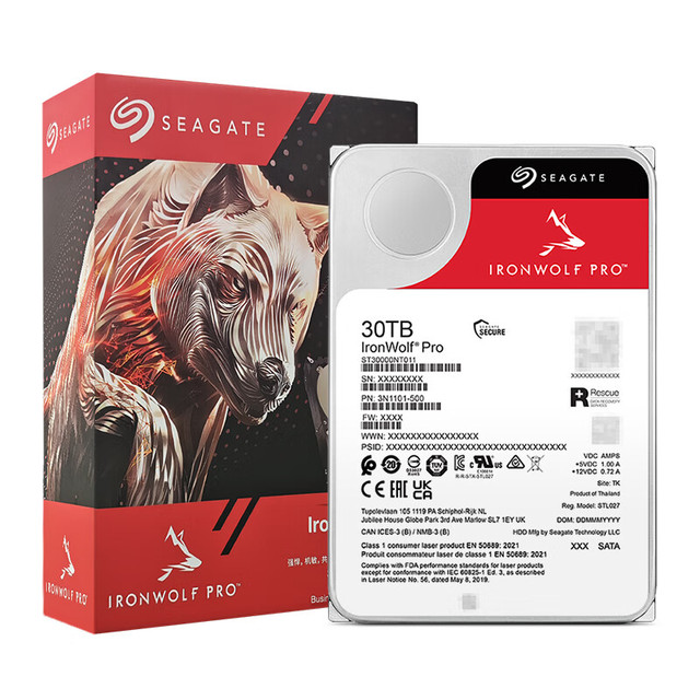 希捷 NAS硬盘 30TB 512MB  网络存储 SATA 酷狼