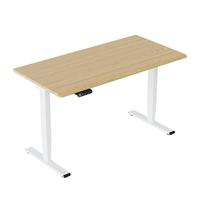 乐歌电动升降桌电脑桌双电机站立办公家用写字学习书桌 E3/1.6m原木色