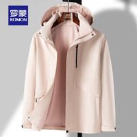 罗蒙户外冲锋夹克衣服男女同款秋季新款可拆卸帽登山情侣外套 7J205118  【建议160-180斤】