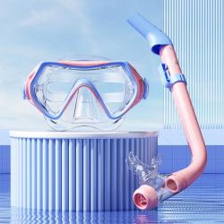 匹克 儿童游泳眼镜男女童疏水镜游泳潜水镜套装备呼吸管半干式浮潜装备