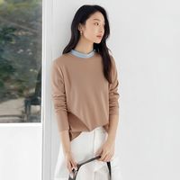 百亿补贴：yput 女装女内搭基础百搭打底衫休闲通勤长袖t恤YP234004E