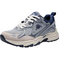 KAPPA卡帕男鞋老爹鞋男2025秋季网面透气慢跑鞋休闲运动鞋子男 鲨鱼灰/驼丝绵棕/莫兰迪蓝 单层 40 (250mm)