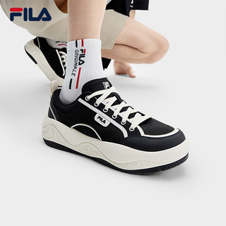 FILA 斐乐男子鞋厚底帆布鞋鞋轻便曲奇运动舒适板鞋休闲鞋子 桦树棕-BI 41