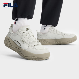 FILA 斐乐男子鞋厚底帆布鞋鞋轻便曲奇运动舒适板鞋休闲鞋子 桦树棕-BI 41