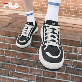 FILA 斐乐男子鞋厚底帆布鞋鞋轻便曲奇运动舒适板鞋休闲鞋子 桦树棕-BI 41