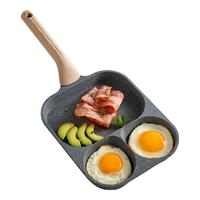 onlycook早餐锅平底锅煎蛋锅 三合一汉堡锅不粘麦饭石鸡蛋专用煎锅-通用款