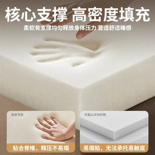 南极人抗压乳胶床垫1.8x2米可折叠席梦思记忆棉加厚软垫宿舍单人榻榻米 条纹格-白【厚约8cm】零压深睡 90*190cm【泰国乳胶 拒绝塌陷】