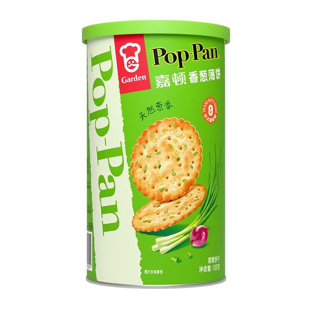 嘉顿 饼干零食休闲食品葱油薄脆饼干糕点茶点 香葱薄饼105g/罐